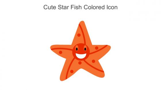 Cute Star Fish Colored Icon In Powerpoint Pptx Png And Editable Eps Format