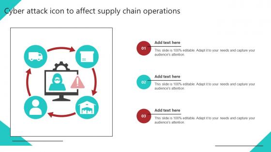 Cyber Attack Icon To Affect Supply Chain Operations