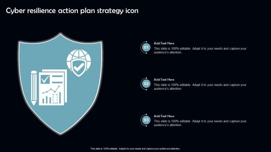 Cyber Resilience Action Plan Strategy Icon