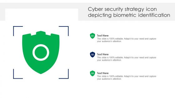 Cyber Security Strategy Icon Depicting Biometric Identification