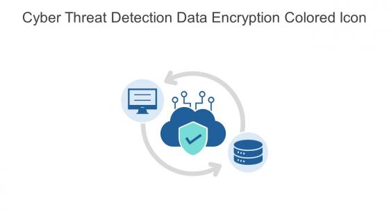 Cyber Threat Detection Data Encryption Colored Icon In Powerpoint Pptx Png And Editable Eps Format