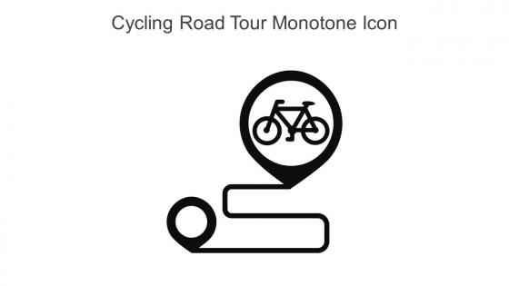 Cycling Road Tour Monotone Icon In Powerpoint Pptx Png And Editable Eps Format
