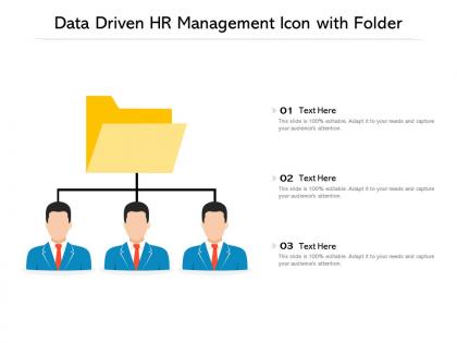Data driven hr management icon with folder