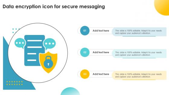 Data Encryption Icon For Secure Messaging