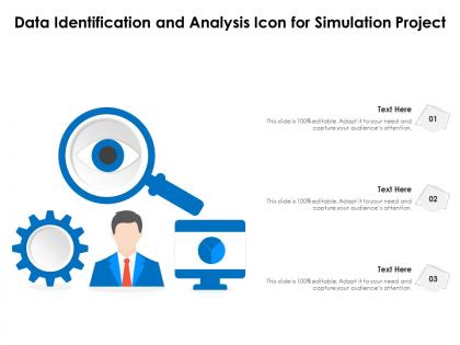 Data identification and analysis icon for simulation project