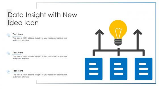 Data insight with new idea icon