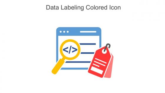 Data Labeling Colored Icon In Powerpoint Pptx Png And Editable Eps Format