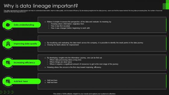 Data Lineage Importance It Why Is Data Lineage Important Ppt Professional Icon