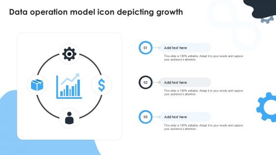 Data Operation Model Icon Depicting Growth Ppt Example