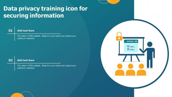 Data Privacy Training Icon For Securing Information