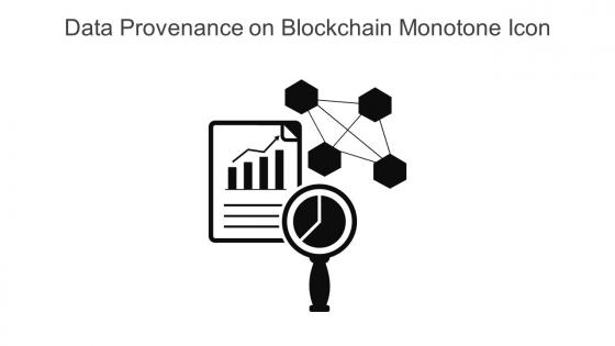 Data Provenance On Blockchain Monotone Icon In Powerpoint Pptx Png And Editable Eps Format