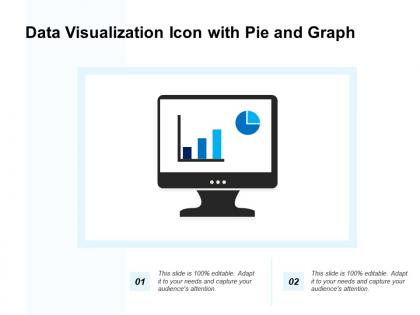 Data visualization icon with pie and graph