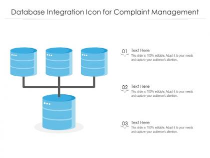 Database integration icon for complaint management