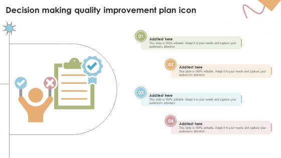 Decision Making Quality Improvement Plan Icon Improvement SS