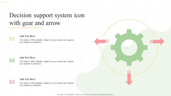 Decision Support System Icon With Gear And Arrow