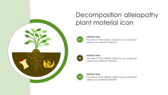 Decomposition Allelopathy Plant Material Icon Ppt Template