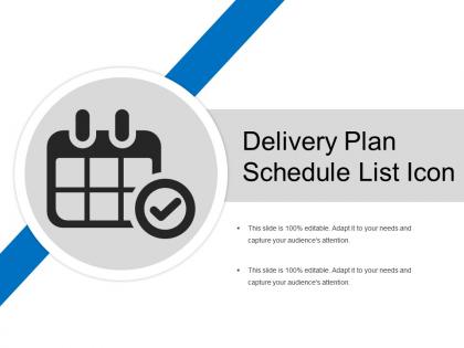 Delivery plan schedule list icon