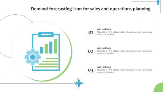 Demand Forecasting Icon For Sales And Operations Planning