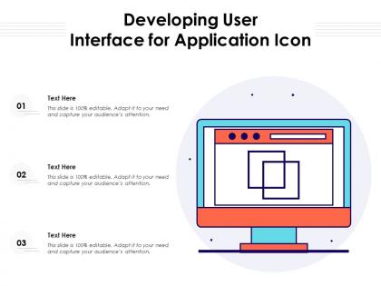 Developing user interface for application icon