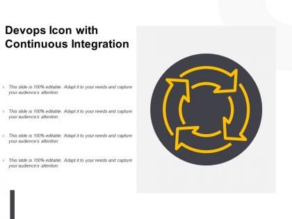 Devops icon with continuous integration