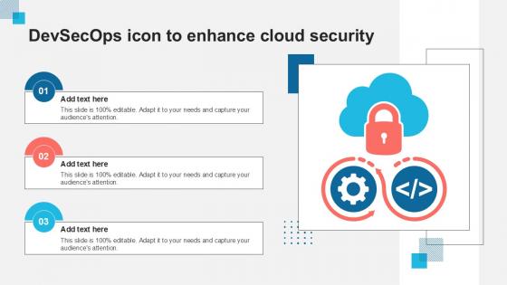 Devsecops Icon To Enhance Cloud Security Ppt Template