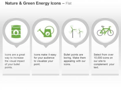 Df nature and green icons ductbin sprinkler wind mill and recycle ppt icons graphics