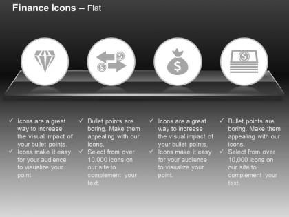 Diamond money exchange asset money ppt icons graphics