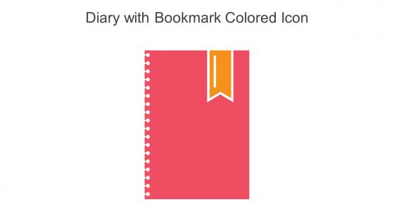 Diary With Bookmark Colored Icon In Powerpoint Pptx Png And Editable Eps Format