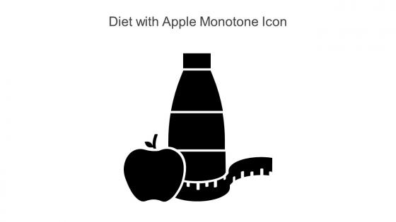 Diet With Apple Monotone Icon