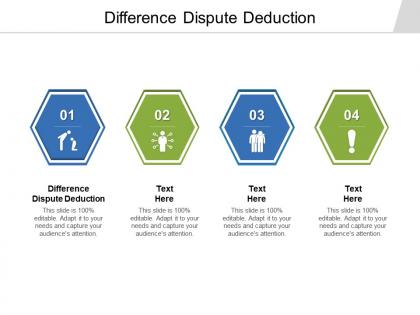 Difference dispute deduction ppt powerpoint presentation icon themes cpb