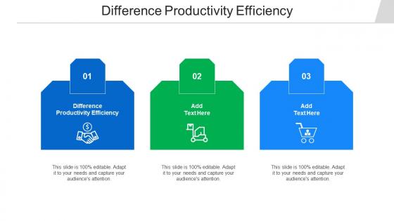 Difference Productivity Efficiency Ppt Powerpoint Presentation Icon Themes Cpb