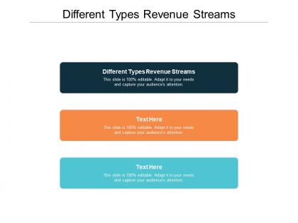 Different types revenue streams ppt powerpoint presentation gallery icons cpb