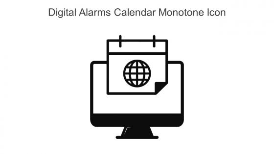 Digital Alarms Calendar Monotone Icon In Powerpoint Pptx Png And Editable Eps Format