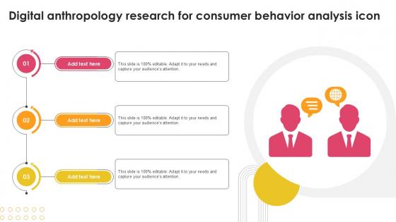 Digital Anthropology Research For Consumer Behavior Analysis Icon Ppt Example
