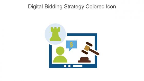 Digital Bidding Strategy Colored Icon In Powerpoint Pptx Png And Editable Eps Format