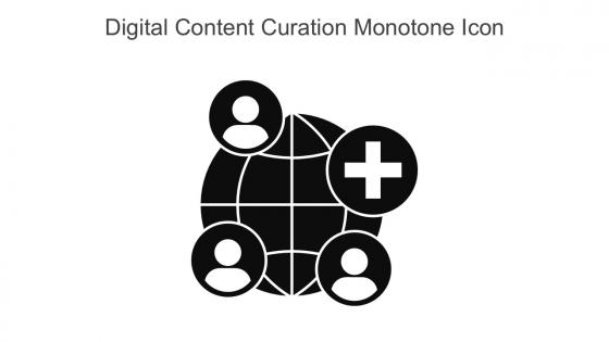 Digital Content Curation Monotone Icon In Powerpoint Pptx Png And Editable Eps Format