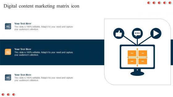 Digital Content Marketing Matrix Icon