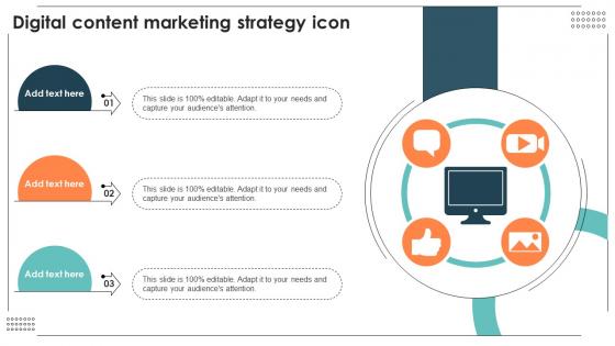 Digital Content Marketing Strategy Icon