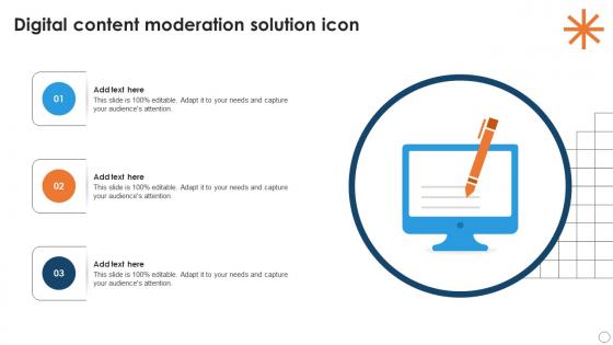 Digital Content Moderation Solution Icon Ppt Powerpoint