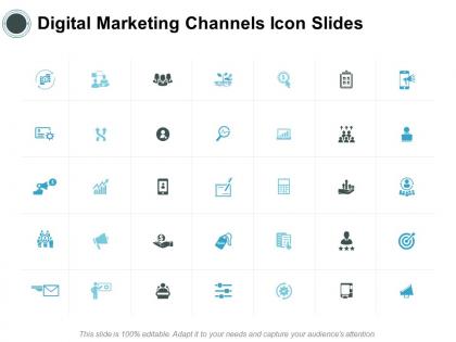 Digital marketing channels icon slides team i362 ppt powerpoint presentation infographics