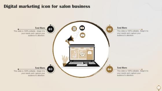 Digital Marketing Icon For Salon Business