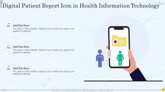 Digital Patient Report Icon In Health Information Technology