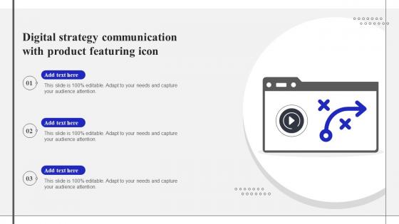 Digital Strategy Communication With Product Featuring Icon