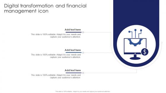 Digital Transformation And Financial Management Icon