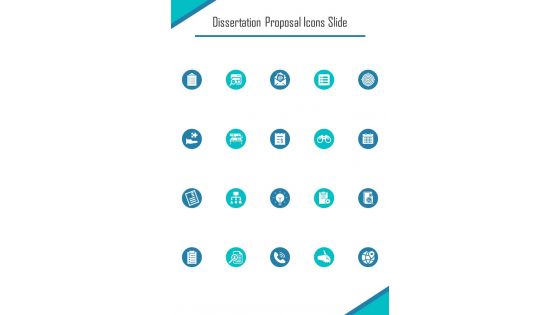 Dissertation Proposal Icons Slide One Pager Sample Example Document