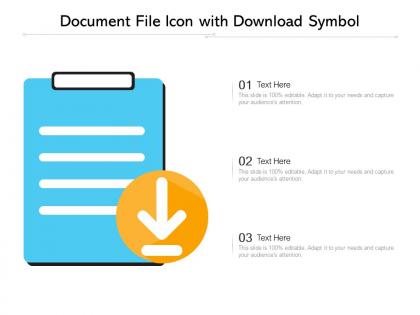 Document file icon with download symbol