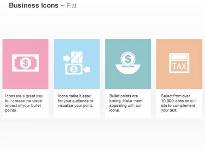 Dollar note advance tax payment money control ppt icons graphics