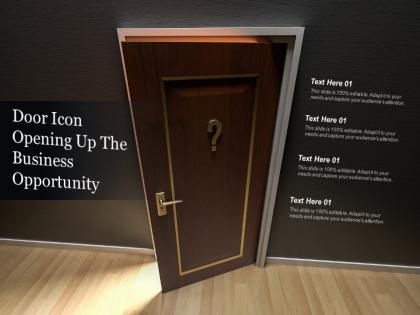 Door icon opening up the business opportunity