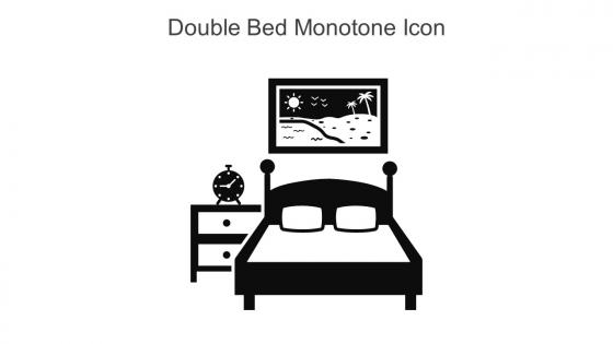 Double Bed Monotone Icon In Powerpoint Pptx Png And Editable Eps Format