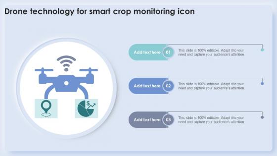 Drone Technology For Smart Crop Monitoring Icon